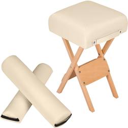 tectake Massageudstyr 1 skammel 2 ruller beige