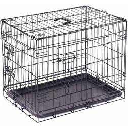 Oypla 24' Folding Metal Dog Cage Puppy Transport Crate Pet Carrier