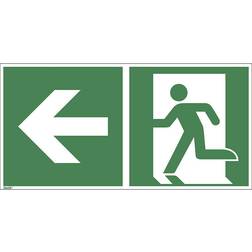 Emergency exit signs, left, pack