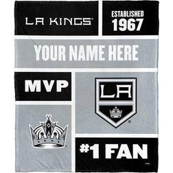 NHL Los Angeles Kings Colorblock Personalized Silk Touch Blankets