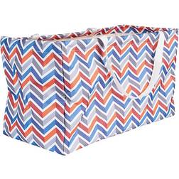 Household Essentials Hampers Multi Blue Chevron Canvas Utility Tote