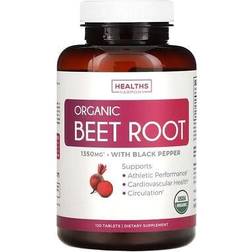 Healths Harmony Organic Beet Root Powder 120 Tablets 1350mg Beets with