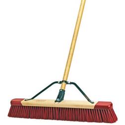 Harper 24 Easy to Assemble Outdoor Push Broom, Red