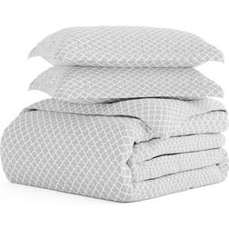 Becky Cameron Quatrefoil Duvet Cover Grey (238.8x228.6cm)