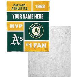 MLB Oakland Athletics Personalized Colorblock Silk Touch Blankets (152.4x)