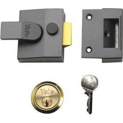 Yale P-85-DMG-PB-40 Deadlocking Nightlatch 40mm Brass Cylinder