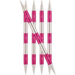 Knitpro SmartStix Strømpepinde Aluminium 14cm Pink 8,00mm 5 stk