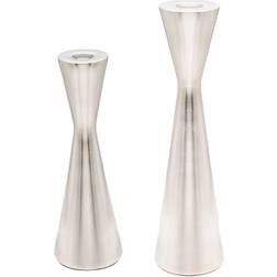 Decore Silver Finish Taper Holder Candlestick