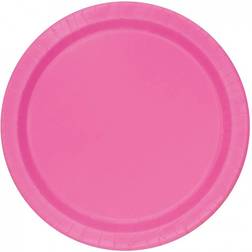 Unique Party Hot Pink Paper Dessert Plates 8pk