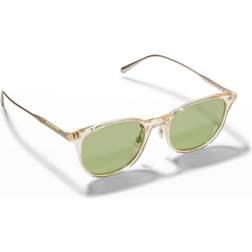 Brunello Cucinelli Gerardo Oval Acetate & Metal - BEIGE