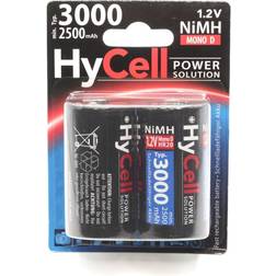 Hycell HR20 3000 D battery (rechargeable) NiMH 2500 mAh 1.2 V 2 pc(s)