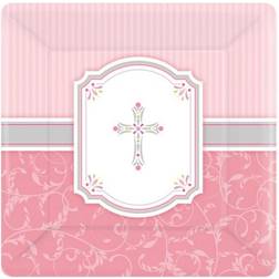 Amscan Communion Blessing Square Paper Plates