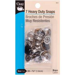 Dritz Heavy-Duty Snaps 5/8" 7/Pkg-Black