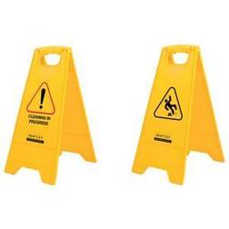 Bentley ValueX Caution Wet Floor Plastic Sign Yellow 52263CP