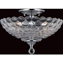 Impex Dallas Chrome 2 Ceiling Flush Light