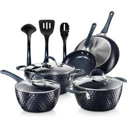 NutriChef Elegant Diamond 11-Piece Cookware Set with lid