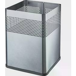 Helit Waste paper bin, square, capacity 18 l, WxHxD steel, pack