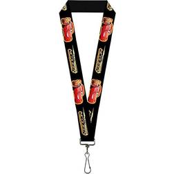 Buckle-Down Lanyard-1.0-Cars 3 Lightning McQueen Pose/Bolt Black/ye Multi One Size