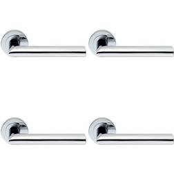 Loops 4x PAIR Straight Mitred Bar Handle on Round Rose Concealed Fix