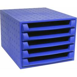 Exacompta The Box Forever 5 Drawer Unit, Cobalt