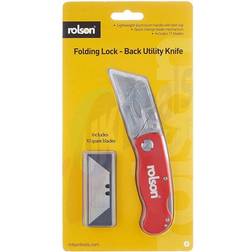 Rolson Folding Lock-Back Utility Knife, Blue