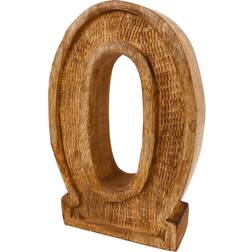 Geko Hand Carved Wooden Embossed Letter O