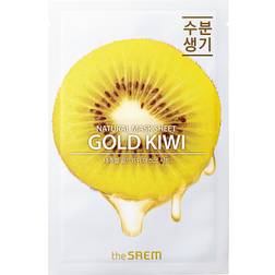 The Saem Natural Mask Sheet Gold Kiwi Brightening and Moisturising Sheet Mask