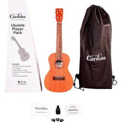 Cordoba Ukulele Player Pack Concert Ukulele Natural