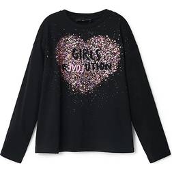 Desigual Kid's Alba T-shirt - Black (22WGTK05)