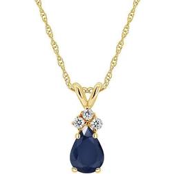 Celebration Gems Accent Pendant Necklace - Gold/Transparent/Blue