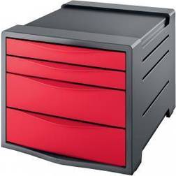 Rexel Choices Drawer Cabinet Red 2115610