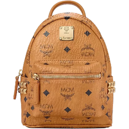 MCM Stark Bebe Boo Side Studs Backpack - Cognac