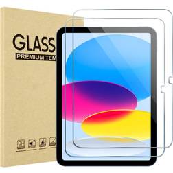 Procase Premium Tempered Glass Screen Protector for iPad 10.9 10th Generation A2696/A2757/A2777 2-Pack