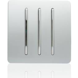 Trendi Switch 3 Gang 2 Way 10 Amp Silver