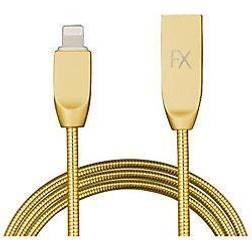 Aquarius Zinc Alloy Lightning to USB Sync and Charge Cable - Gold