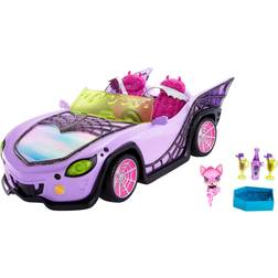 Mattel Monster High Car Ghoul Mobile with Pet & Cooler Accessories