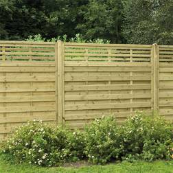 Forest Garden Contemporary Slatted Treated Fence Panel