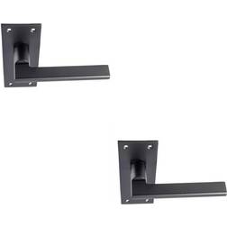 Loops PAIR Straight Bar Handle on Slim Lock Backplate