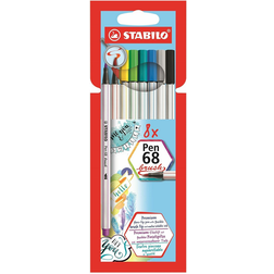 Stabilo Premium FibreTip Pen Pen 68 brush Wallet of 8 Assorted Colours