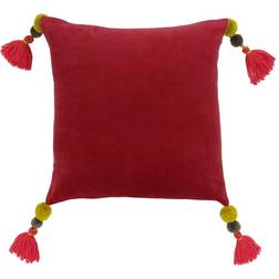 Paoletti Poonam Pomegranate Velvet Pomegranate Cushion Cover Pink, Blue, Yellow