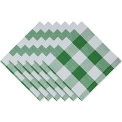 Design Imports Shamrock Buffalo Check Cloth Napkin Green, White (50.8x50.8cm)