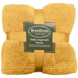 Brentfords Teddy Fleece Large Blankets Yellow