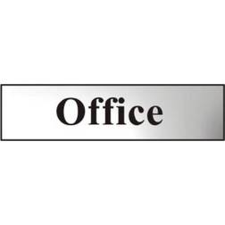 semi-rigid Office Sign in Chrome Effect Self-adhesive Decoration