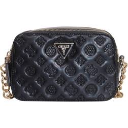 Guess Noelle Debossed-Logo Mini Crossbody Bag - Black