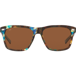 Costa Del Mar Men's Aransas Polarized Round Sunglasses, Shiny Ocean