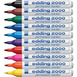 Edding 2000c Brush tip Black,Blue,Bronze,Green,Orange,Pink,Red,Violet,Yellow 10pc(s) permanent marker