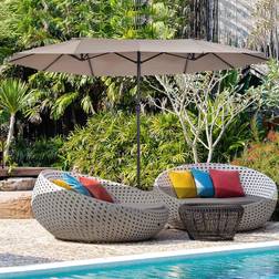 OutSunny 4.6M Garden Patio Umbrella Canopy Parasol Base