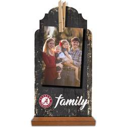 Fan Creations Alabama Crimson Tide Family Clothespin Sign Framed Art