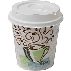 Dixie Insulated Cup/Lid Combo, PerfecTouch 10 Oz. 50/Pack, Coffee Dreams Design