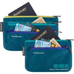 Travelon World Essentials Set of 2 Organizers - Peacock